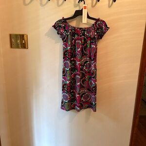 Jude Connally XS off the shoulder print dress